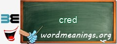 WordMeaning blackboard for cred